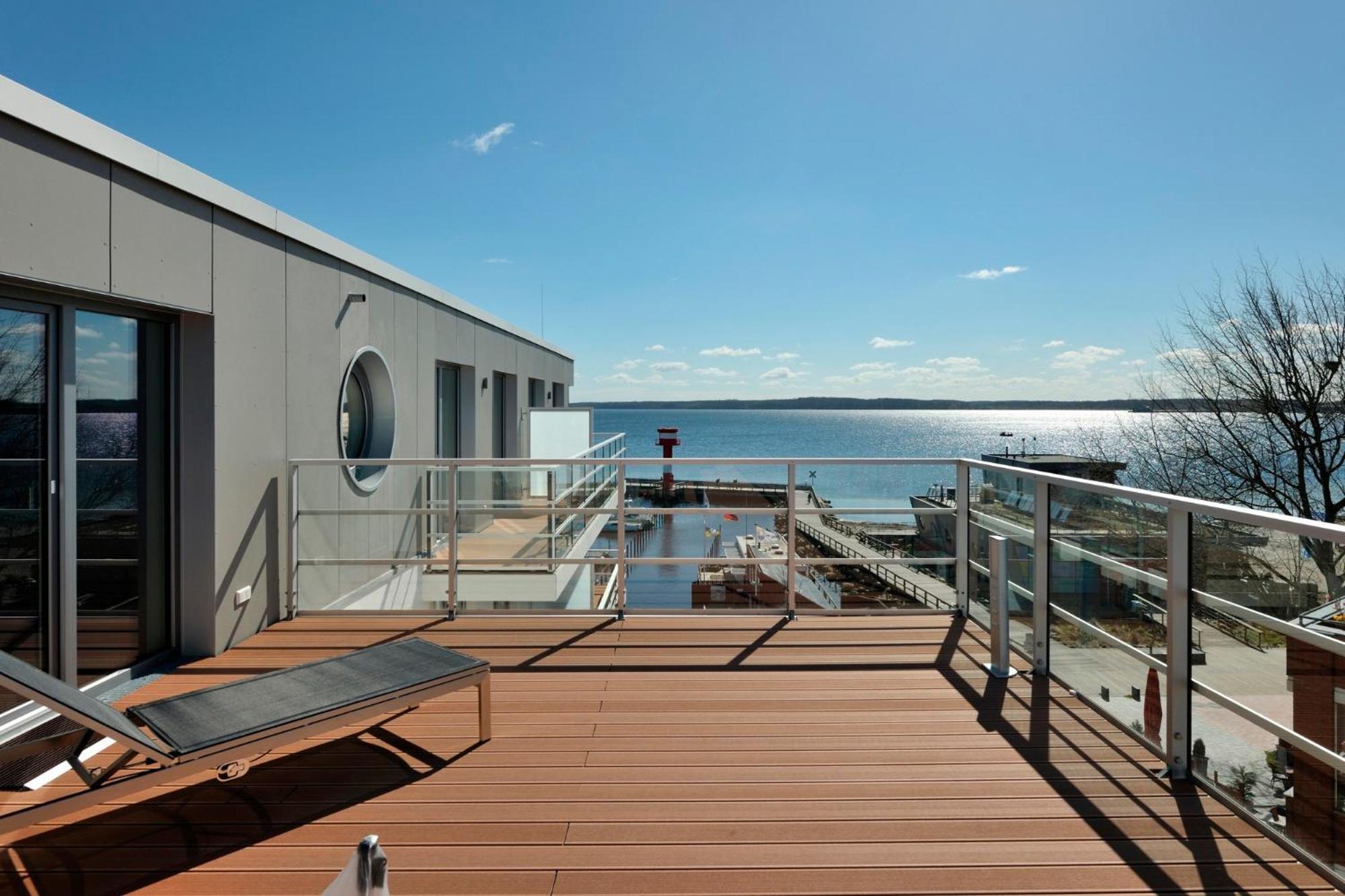 Apartment 37 "Sonnendeck", Blickrichtung Von Der Terrasse Auf Das Offenes Meer, Strand, Innenstadt Eckernförde Extérieur photo
